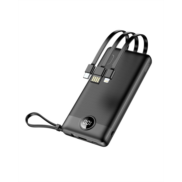 Veger VG-W2059 Power Bank 20.000 mAh Con 4 cables USB-C Micro USB 8 Pin USB-A