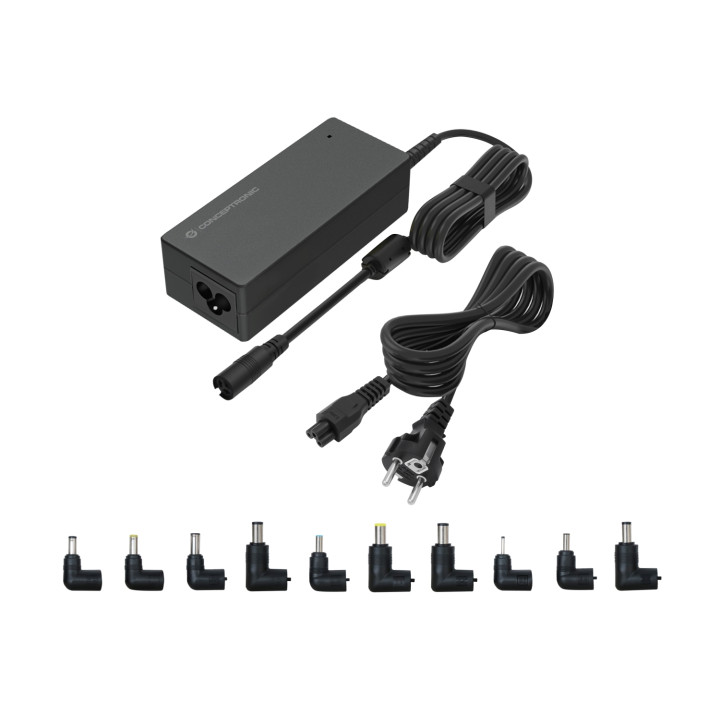 Conceptronic OZUL08B10 adaptador e inversor de corriente Interior 90 W Negro