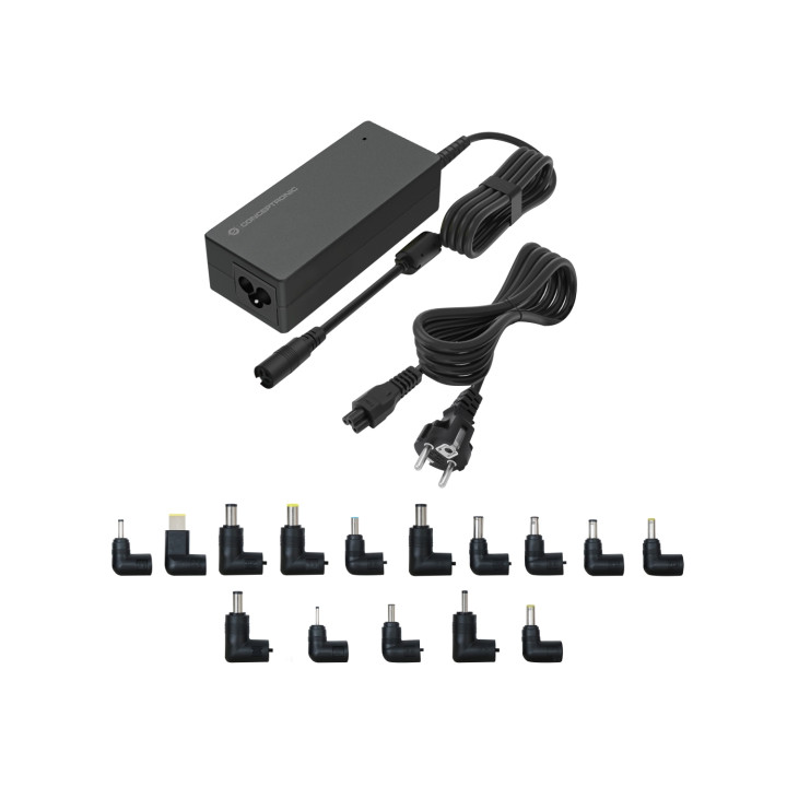 Conceptronic OZUL08B15 adaptador e inversor de corriente Interior 90 W Negro
