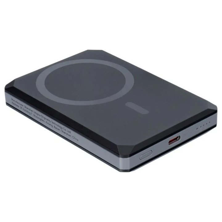 Batería externa Veger GeoWallet Tracker X5 5000 mAh 20 W PD QC 3.0 MFi MagSafe USB-C negra
