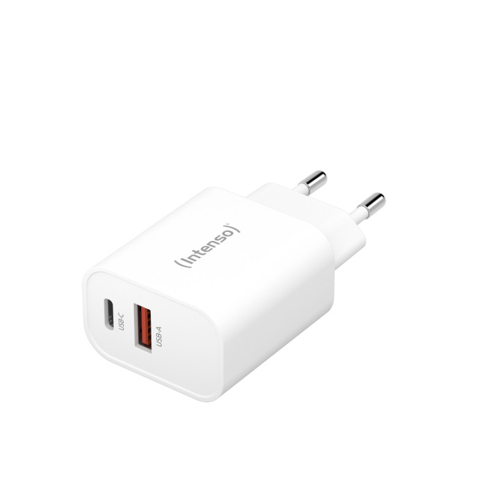 Intenso POWER ADAPTER USB-A/USB-C/7803012 Universal Blanco Corriente alterna Carga rápida Interior
