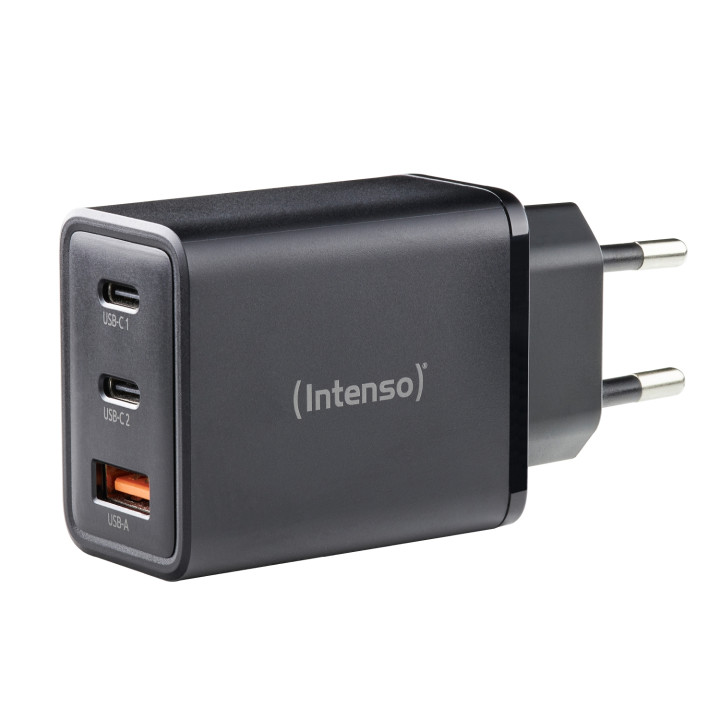 Intenso 7806510 adaptador e inversor de corriente Interior 65 W Negro