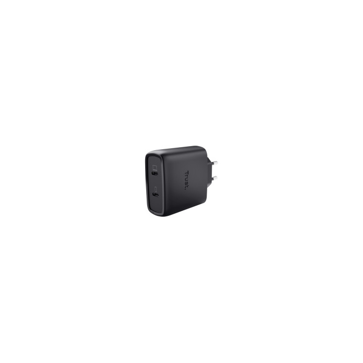Trust Maxo Cargador GaN USB-C de 2 puertos de 65 W - Negro