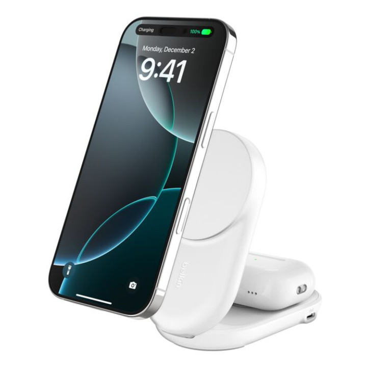 Belkin Qi2 Fitness tracker, Auriculares, Smartphone, Reloj inteligente Blanco USB Cargador inalámbrico Carga rápida...