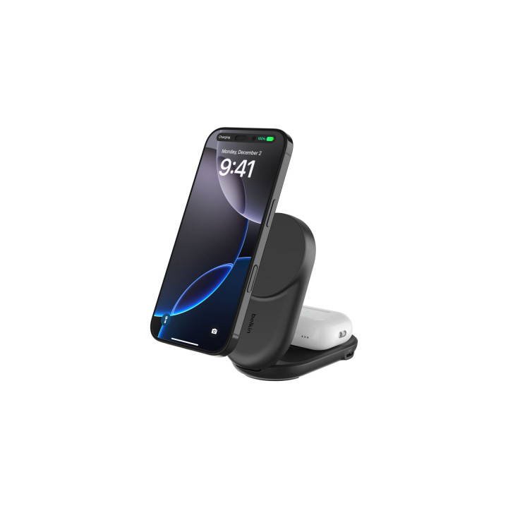 Belkin Qi2 Fitness tracker, Auriculares, Smartphone, Reloj inteligente Negro USB Cargador inalámbrico Carga rápida...