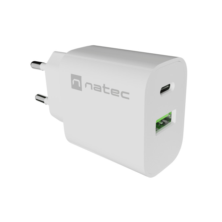 NATEC Ribera Universal Blanco Corriente alterna Carga rápida Interior