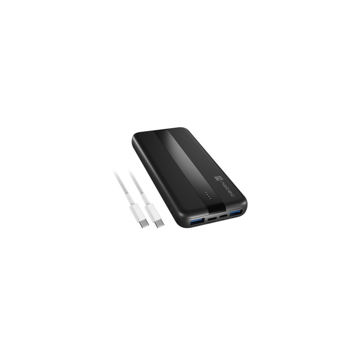 NATEC TREVI SLIM Q V2 Polímero de litio 10000 mAh Negro