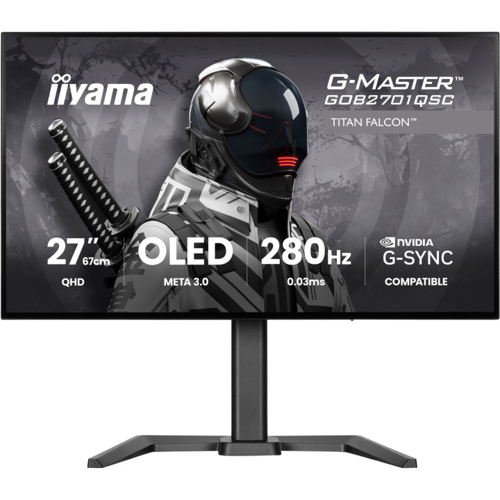 iiyama G-MASTER GOB2701QSC-B1 pantalla para PC 68,6 cm (27") 2560 x 1440 Pixeles 2K Ultra HD OLED Negro