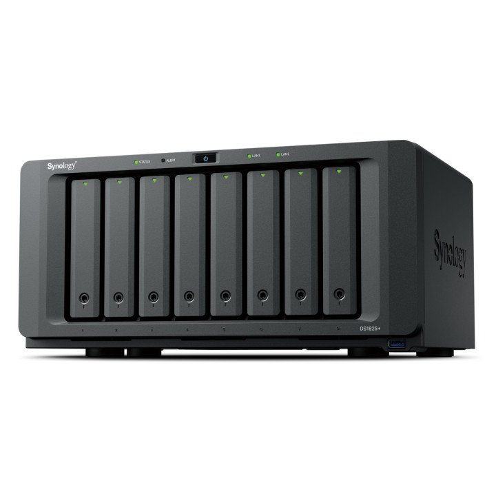 Synology DiskStation DS1825+ servidor de almacenamiento NAS Ryzen Embedded V1500B 8 GB DDR4 0 TB Negro