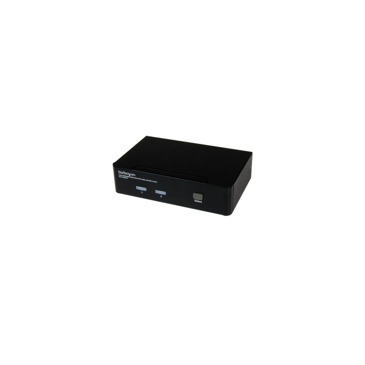 StarTech.com Conmutador Switch KVM 2 puertos HDMI con Hub Concentrador USB 2.0 Audio - 1920x1200 Negro
