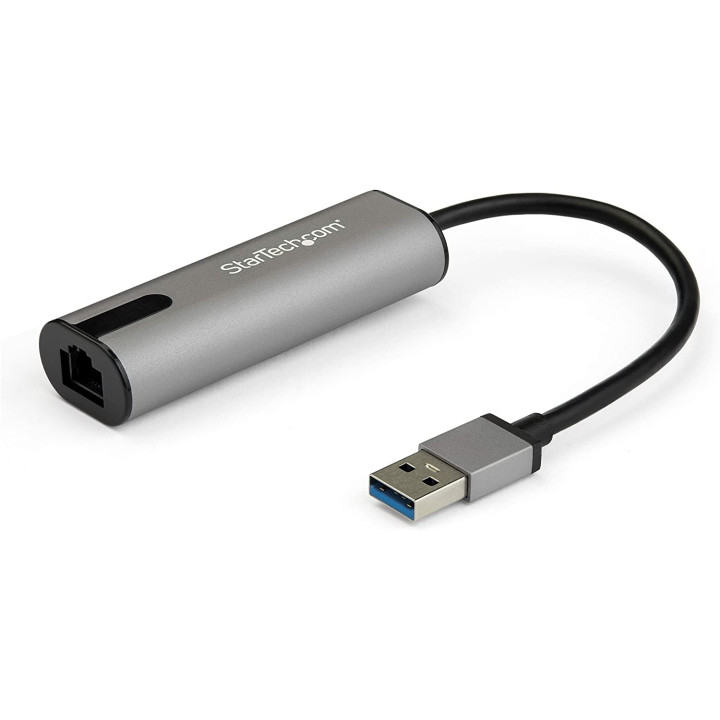 StarTech.com Adaptador de Red Ethernet USB-A a RJ45 2,5 Gigabit LAN - 2.5GBASE-T - Negro Gris