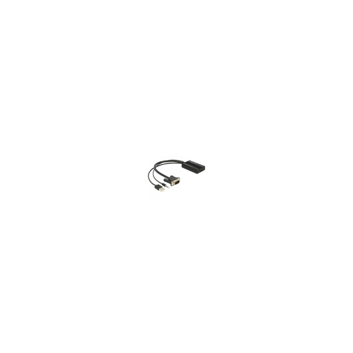 ADAPTADOR VGA A HDMI CON AUDIO DELOCK 62597