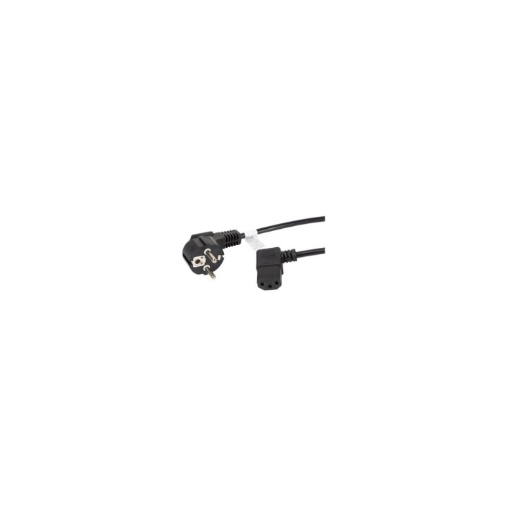 Lanberg CA-C13C-12CC-0018-BK cable de alimentación Negro 2 m C13 acoplador CEE7/7