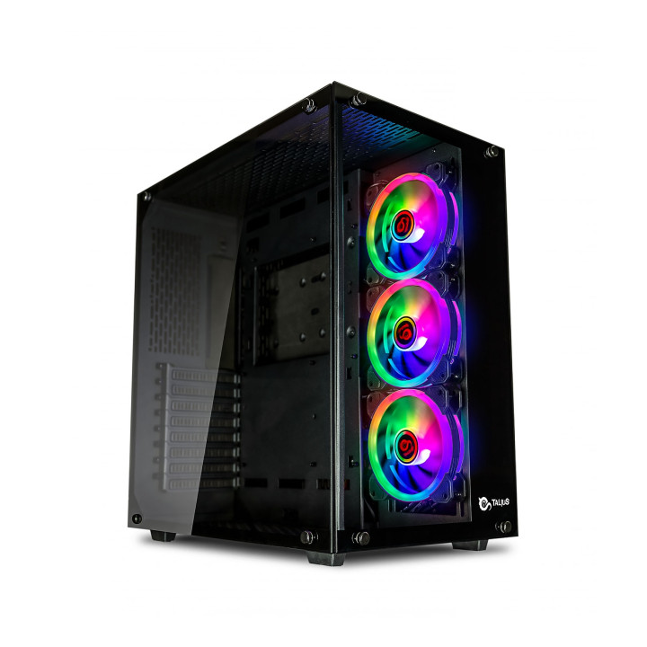 Talius caja Atx gaming Cronos RGB cristal templado USB 3.0