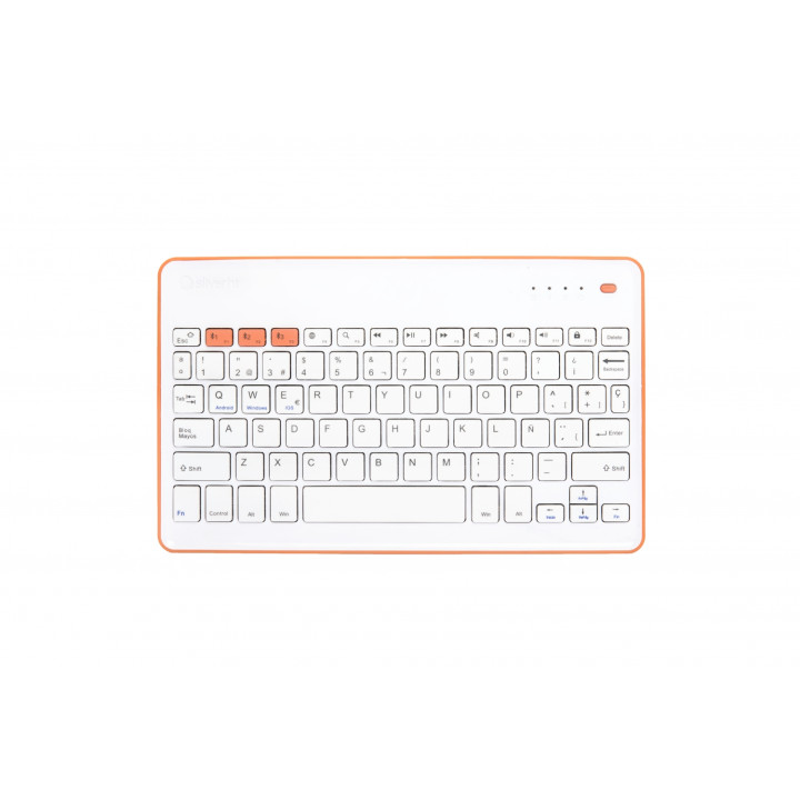 TECLADO SILVERHT BLUETOOTH BLANCO NARANJA 111936740199