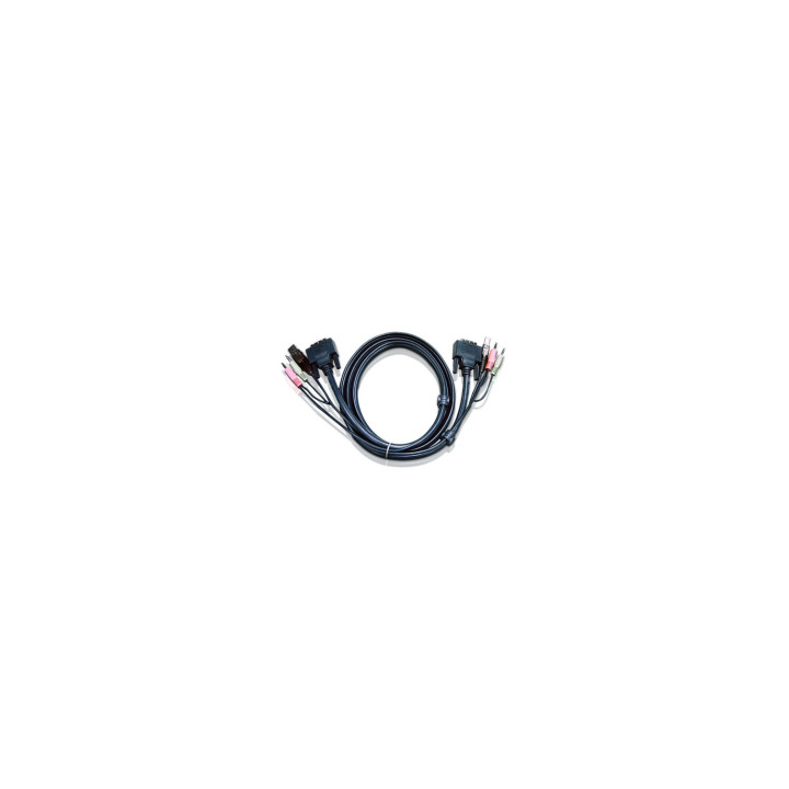CABLE ATEN DATA SWITCH KVM DVI-D USB 1.8M NEGRO 2L-7D02U