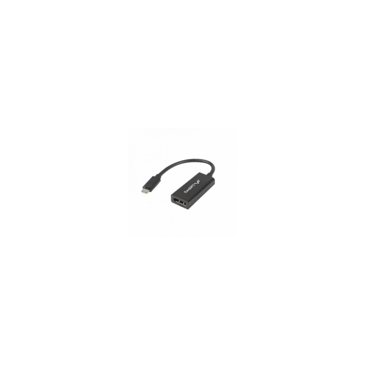 ADAPTADOR LANBERG CONECTORES USB TIPO-C MACHO A DISPLAYPORT HEMBRA NEGRO AD-UC-DP-01