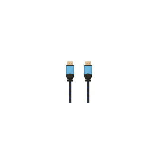 CABLE AISENS HDMI MACHO A HDMI MACHO 0.5M CERTIFICADO 4K HDR 60HZ PREMIUM NEGRO AZUL A120-0355