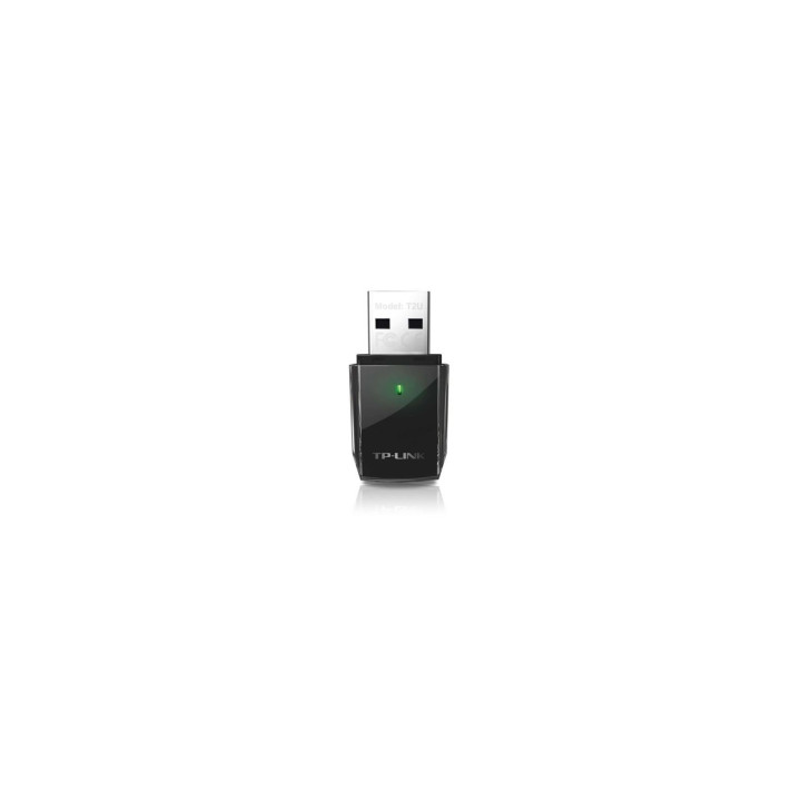 ADAPTADOR DE RED WIFI TP-LINK BANDA DUAL USB 5GHZ SEGURIDAD AVANZADA NEGRO ARCHER T2U V3.0