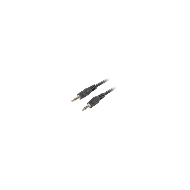 CABLE LANBERG AUDIO ESTEREO MINI JACK 3.5MM MACHO A MINI JACK 3.5MM MACHO 1.2M NEGRO CA-MJMJ-10CC-0012-BK