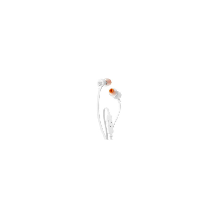 AURICULARES INTRAUDITIVOS JBL PURE BASS DRIVERS 9MM CABLE PLANO FUNCION MANOS LIBRES JBLT110WHT