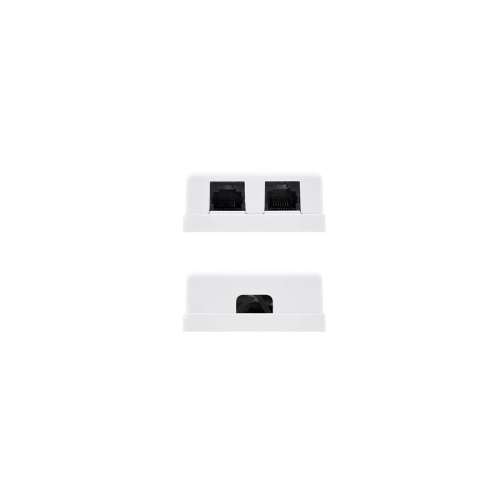 ROSETA DE SUPERFICIE NANOCABLE PARA RJ45 CAT6 UTP 2 TOMAS BLANCO 10.21.1502