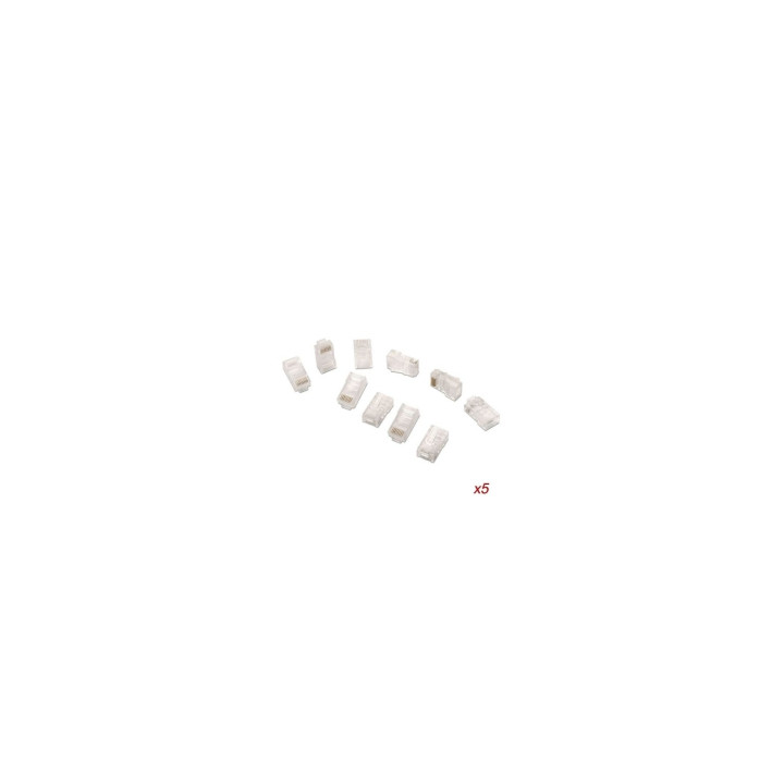 BOLSA 50 CONECTORES AISENS RJ45 8 HILOS CAT.5E AWG24 BLANCO A138-0291