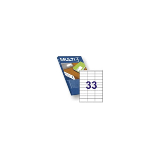 ETIQUETAS ADHESIVAS APLI MULTI3 70X25.4MM CANTOS RECTOS 100 HOJAS 04702