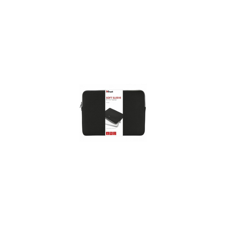 FUNDA DE PORTATIL TRUST PRIMO 13.3P NEOPRENO VISCOELASTICO DISEÍ‘O DELGADO SUAVE Y LIGERA NEGRO 21251