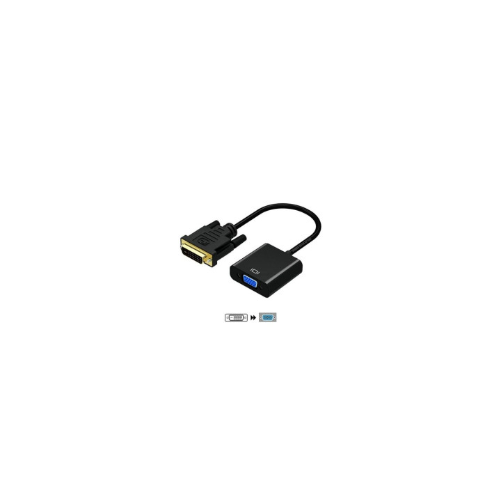 ADAPTADOR AISENS DVI 24+1 MACHO A VGA HDB15 HEMBRA USB MICRO-B 10CM NEGRO A147-0352