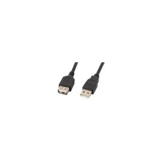 CABLE ALARGADOR LANBERG USB 2.0 MACHO A USB 2.0 HEMBRA NEGRO 5M CA-USBE-10CC-0050-BK