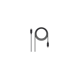 Cable Nanocable Cable USB 2.0 Tipo C a USB Tipo C Macho/Macho Negro 1m