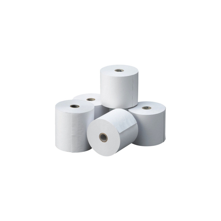 ROLLO PAPEL TERMICO 80X80X12 MM PACK 6 BLANCO RTS08008600