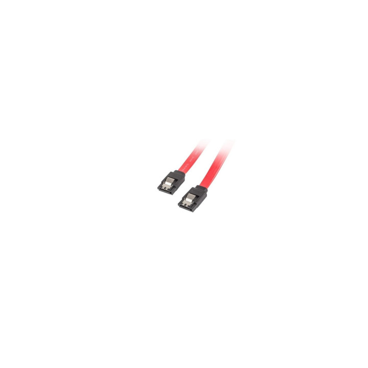 CABLE LANBERG SATA 3 A SATA 3 50CM PLETINA SEGURIDAD ROJO CA-SASA-14CU-0050-R