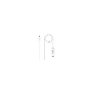CABLE NANOCABLE MINI DISPLAYPORT MACHO A HDMI MACHO 2M BLANCO 10.15.4002