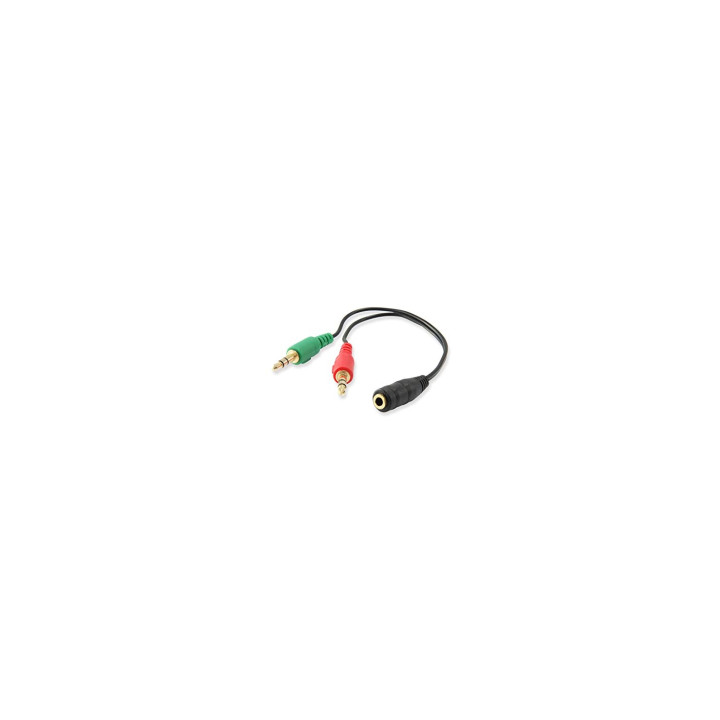 CABLE AUDIO ESTEREO EQUIP MINI JACK 3.5MM HEMBRA A 2 JACK 3.5MM MACHO 147942