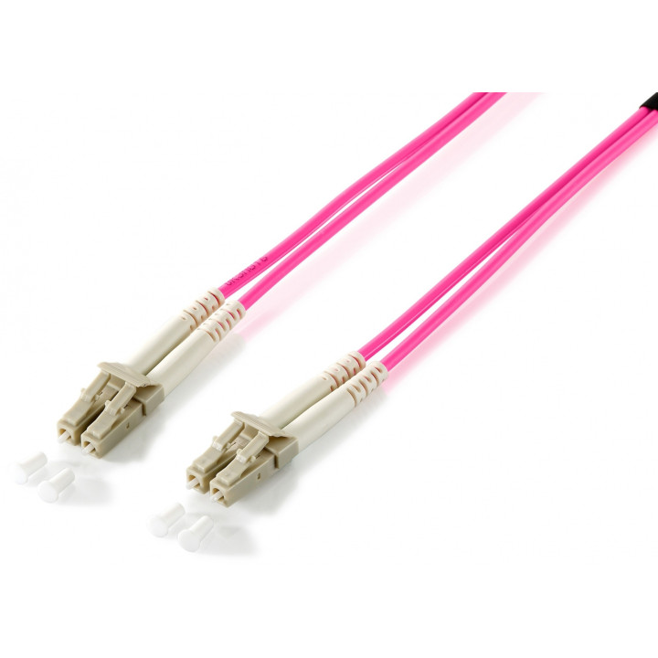 CABLE FIBRA OPTICA EQUIP OM4 MULTIMODO LIBRE HALOGENOS LC LC 50 125U 2M ROSA 255512