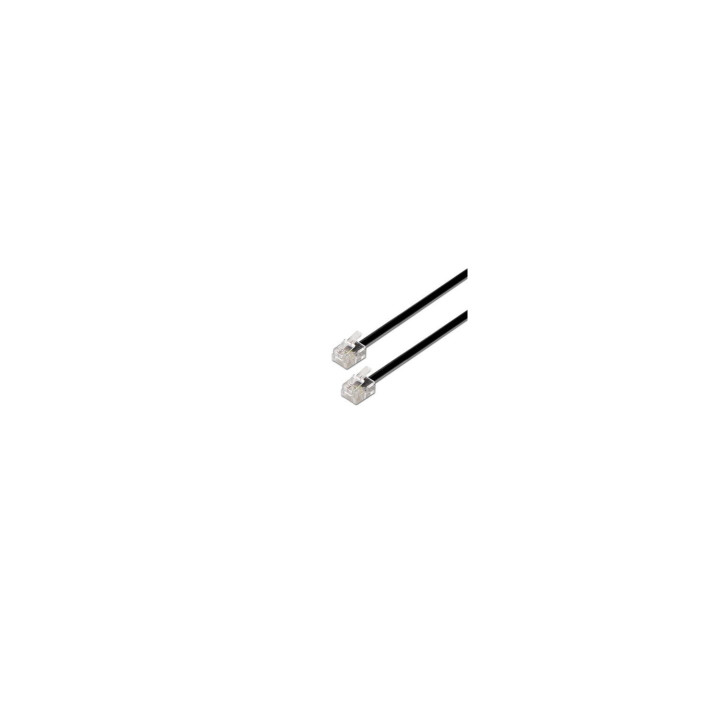 CABLE DE TELEFONO AISENS 6P4C RJ11 MACHO A RJ11 MACHO 2M NEGRO A143-0319