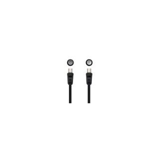 CABLE ANTENA NANOCABLE COAXIAL MACHO A COAXIAL HEMBRA 1.8METROS NEGRO 10.26.0202