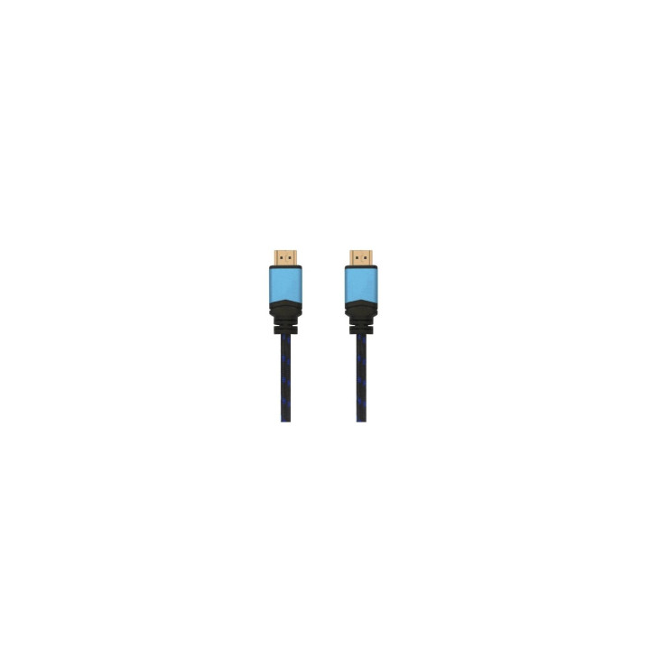 CABLE AISENS HDMI MACHO A HDMI MACHO MULTIPLE APANTALLAMIENTO Y RECUBRIMIENTO NYLON 10M NEGRO AZUL A120-0360