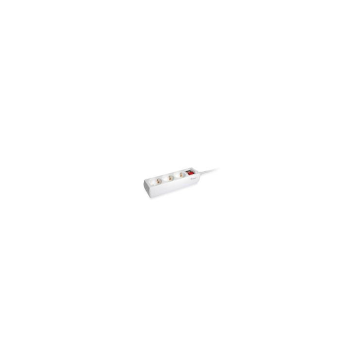REGLETA EQUIP CON 3 TOMAS SCHUKO CABLE DE RED BOTON DE APAGADO ENCENDIDO 1.5M NEGRO 245551