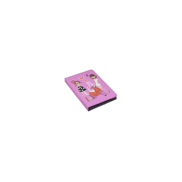 FUNDA TABLET SUBBLIM UNIVERSAL TRENDY FASHION GIRLS PARA TABLET HASTA 10.1P ROTACION 360 EXTERIOR SIMIL PIEL INTERIOR...