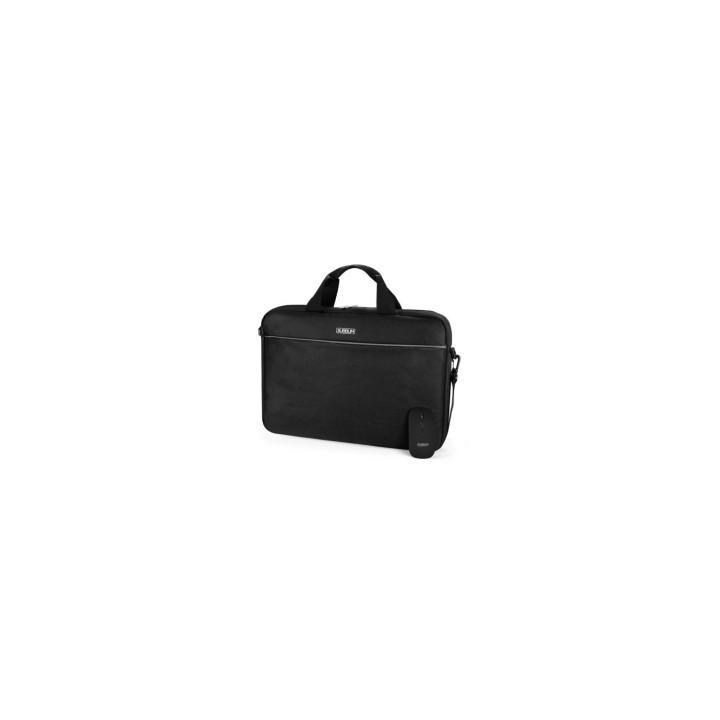 MALETIN PORTATIL + RATON USB SUBBLIM SELECT PACK 15.6P RATON 1200DPI INTERIOR ACOLCHADO BOLSILLO FRONTAL NEGRO...