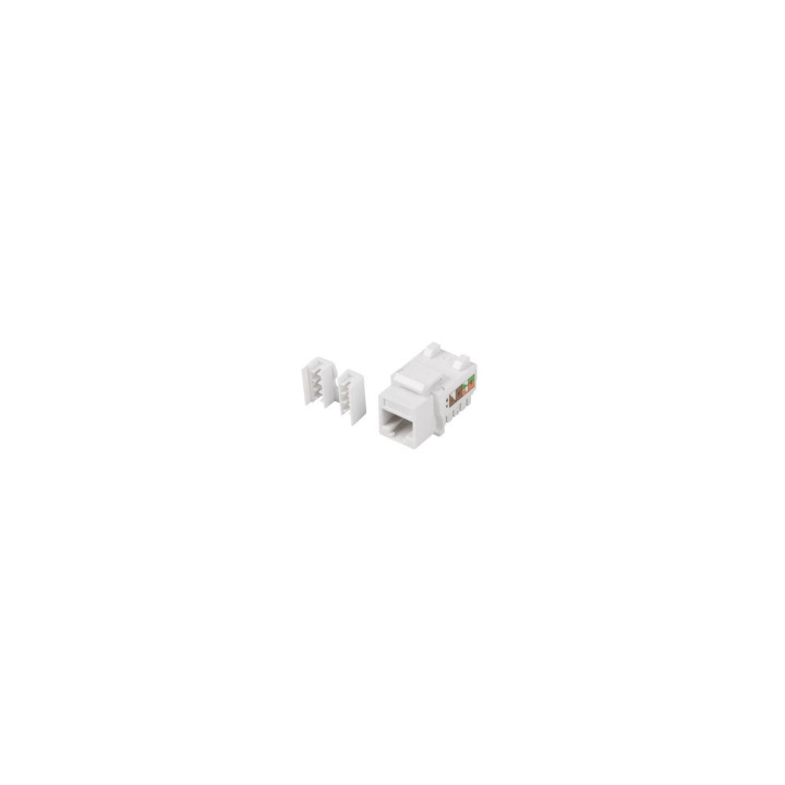 CONECTOR LANBERG KEYSTONE RJ45 HEMBRA EXTERNO LSA INTERNO UTP CAT 6 90Âº PARA CABLES 22 26AWG KSU6-1090