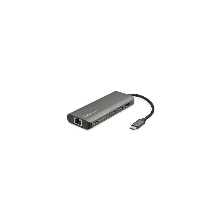 StarTech.com Adaptador Multipuertos USB-C - Docking Station USB Tipo C a HDMI 4K - Hub Ladrón USB 3.0 2 Puertos - SDHC
