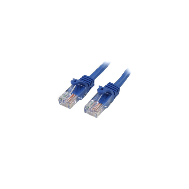 StarTech.com Cable de Red de 0,5m Azul Cat5e Ethernet RJ45 sin Enganches