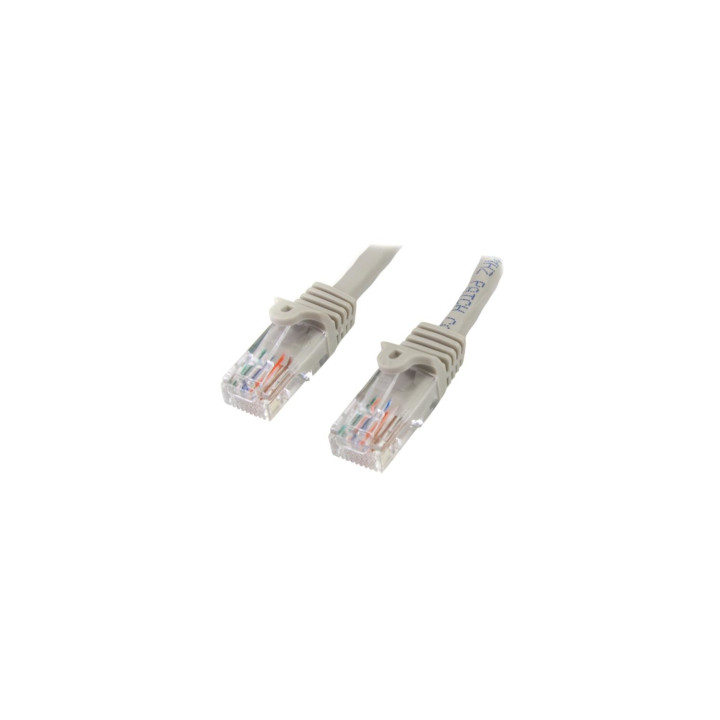 StarTech.com Cable de Red de 0,5m Gris Cat5e Ethernet RJ45 sin Enganches