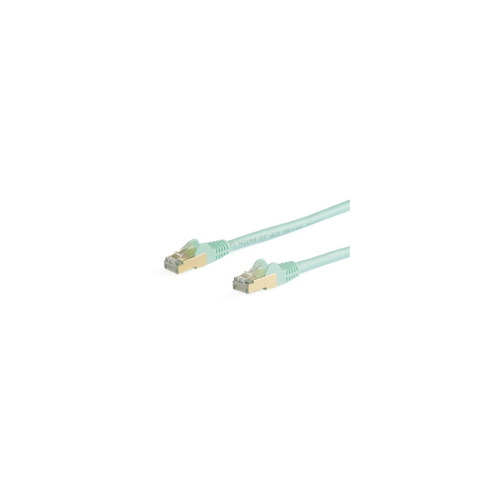 StarTech.com Cable de 10m de Red Ethernet CAT6a Aqua RJ45 STP