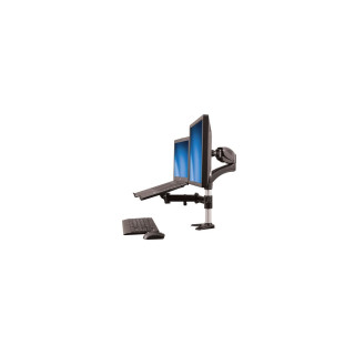 StarTech.com Brazo para un Monitor - Base para Ordenador Portátil con Ajuste de Altura de un Toque negro