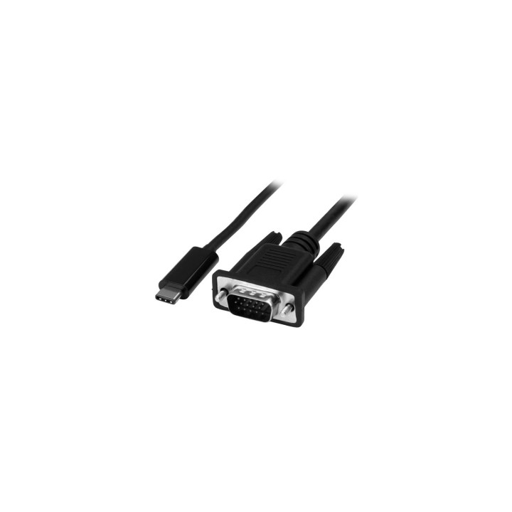 StarTech.com Cable Adaptador Conversor USB-C a VGA - 2m - 1920x1200 negro